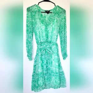 Simply Vera Vera Wang green ruffle dress size XS